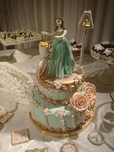 mesa dulce tematica paris - Cake by Dulciriela -Gisela Gañan