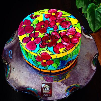 HandPainted Stain Glass Cake - Cake by Cake Lounge 