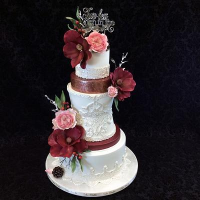 Holiday Splendor Wedding Cake - Cake by Nina Notaro (Cake Studio)