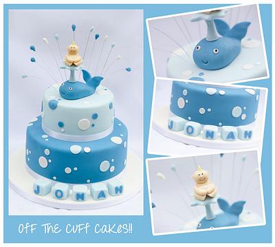 Jonah and the Whale christening cake - Cake by OfF ThE CuFf CaKeS!!