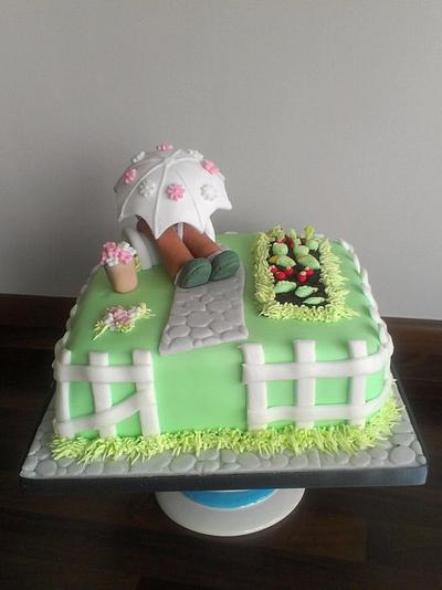 Hidden grandad gardening cake. - Cake by Amy