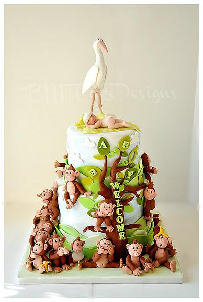 21 Little Monkeys and a Baby - Cake by Bobie MT