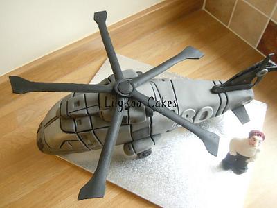 Merlin helicopter cake - Cake by Jo Waterman