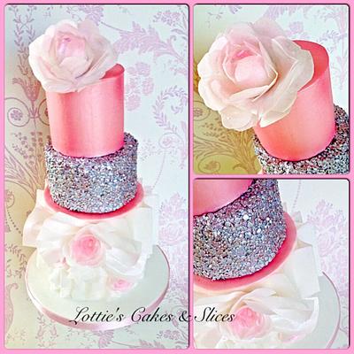 Blush Pink Wedding Cake  - Cake by Lotties Cakes & Slices 
