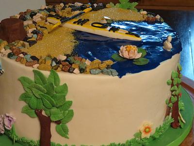 Kayak themed cake - Cake by Nancy T W.