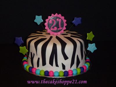 zebra print cake - Cake by THE CAKE SHOPPE