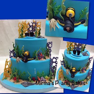 Scuba diving cake - Cake by Mirtha's P-arty Cakes