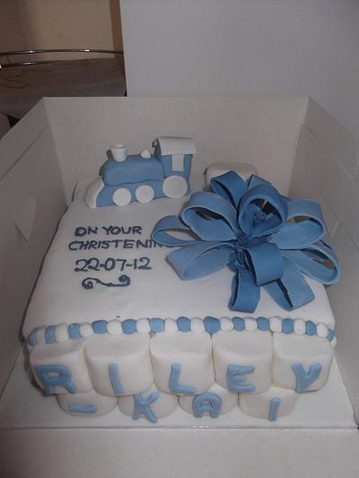 Over The Top Christening Cake - Cake by Stacey