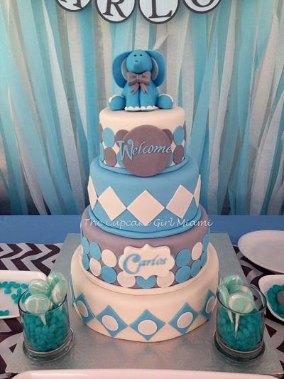 Baby Shower Elephant theme - Cake by Lilly