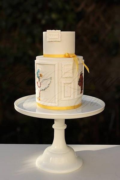 Hand-painted Picture Book Gallery Cake - Cake by Little Luxury Cake Co.