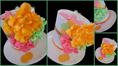 Magnolia thirty and fabulous cake! - Cake by Veronika