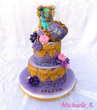 purple cake - Cake by Mischel cakes