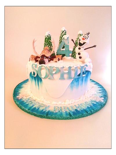 Another Frozen Theme - Cake by Katrina's Cupn Cakes