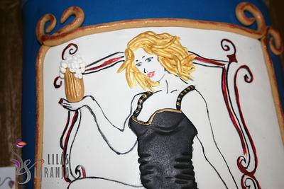 Pin-up girl on a can - Cake by Lilas e Laranja (by Teresa de Gruyter)