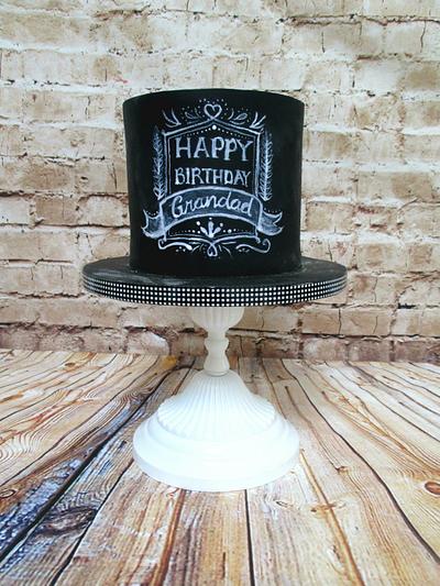 Chalkboard for Grandad - Cake by Sugar Duckie (Maria McDonald)