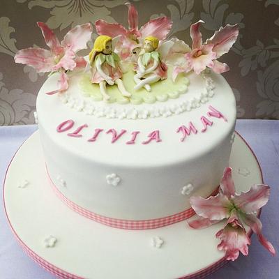 Fairies christening cake - Cake by funkyfabcakes