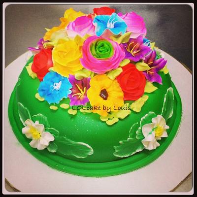 Flowers - Cake by Louis Ng