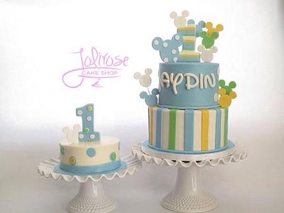 Baby Mickey 1st Bday - Cake by Jolirose Cake Shop