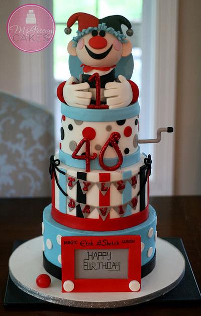 Vintage Toy, Jack-in-the-box Cake - Cake by Shawna McGreevy