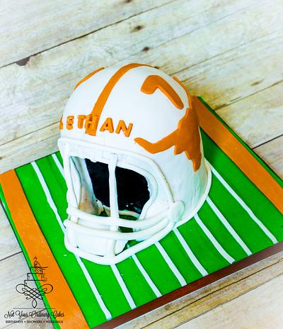 Football Helmet cake - Cake by Not Your Ordinary Cakes