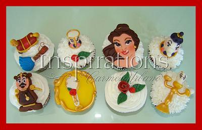 Beauty & The Beast cupcakes - Cake by Inspiration by Carmen Urbano