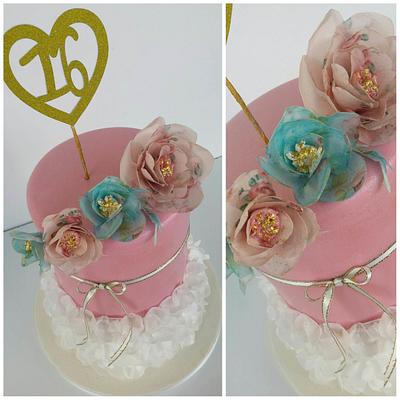 Anniversary Cake - Sweet 16 - Cake by Unique Cake's Boutique