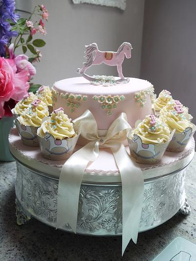 Rocking Horse First birthday Cake - Cake by Scrummy Mummy's Cakes