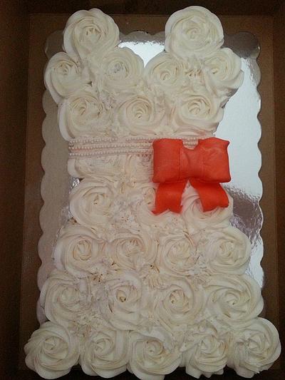 Wedding Dress Cupcake Cake - Cake by Sweets By Monique, LLC