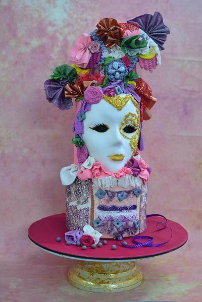 Venetian mask... - Cake by divya saraf