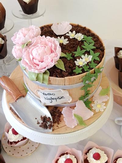 Flower pot cake - Cake by SWEET architect
