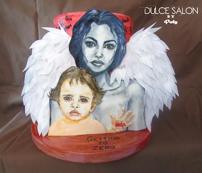 UNSA Team Red Collaboration- Angel Mother - Cake by Dulce Salon by Paty