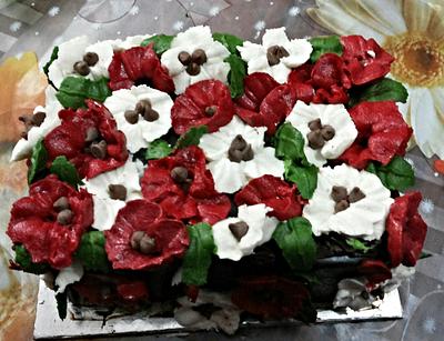 Poppy flowers cake - Cake by Aels