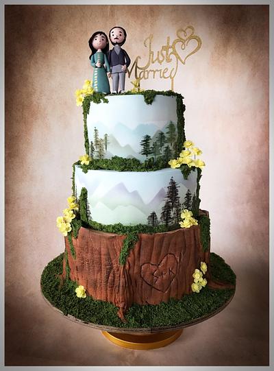 Darjeeling Woodland Wedding Cake - Cake by Homebaker