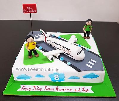 Aeroplane theme cake - Cake by Sweet Mantra Homemade Customized Cakes Pune