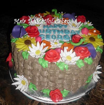 Flower Basket Cake - Cake by Rita's Cakes