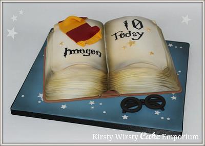 Harry Potter Book Cake  - Cake by Kirsty 