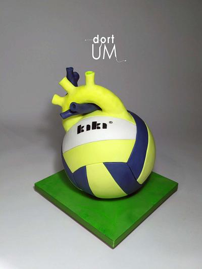 Volleyball heart - Cake by dortUM