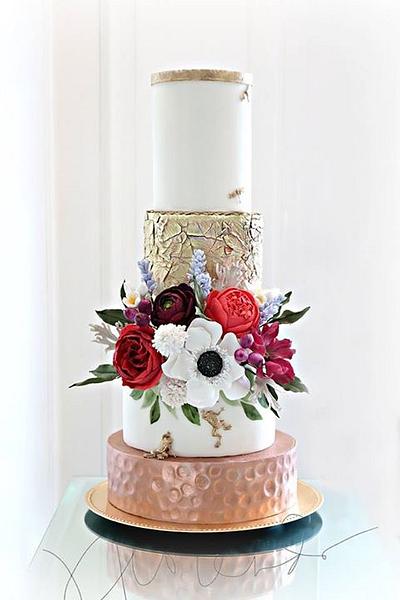 Wedding Cake with Golden Frogs - Cake by Jackie Florendo