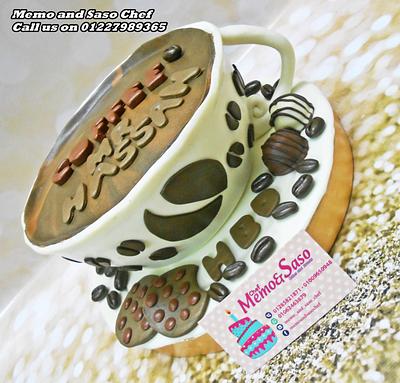 coffee cup cake with cookies ☕ - Cake by Mero Wageeh