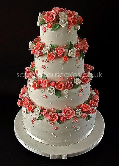 Coral Sugar Flowers - Cake by Scrumptious Cakes