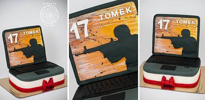 counter strike laptop cake - Cake by Magdalena_S
