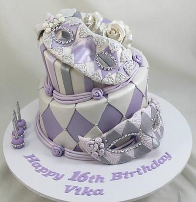 Masquerade theme birthday cake - Cake by Kake Krumbs