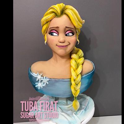 Elsa Bust Cake - Cake by Tuba Fırat