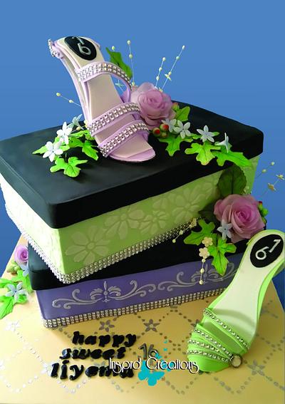 Lilac and Mint Sweet 16 - Cake by Willene Clair Venter
