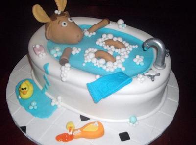 Moose in a tub - Cake by Nissa