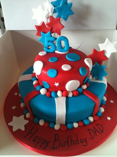Patriotic 50th Birthday cake  - Cake by Tracey