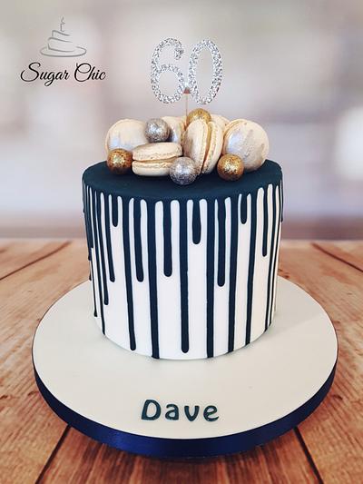x Navy Drip Cake x - Cake by Sugar Chic