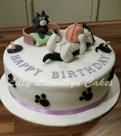 Cat Birthday Cake - Cake by Lilly Llewellyn Cakes