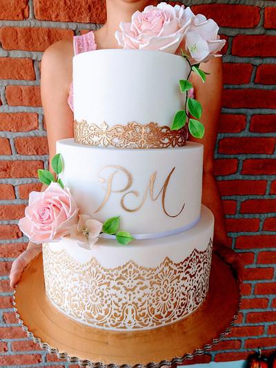 Wedding cake - Cake by Sladkasikovnica