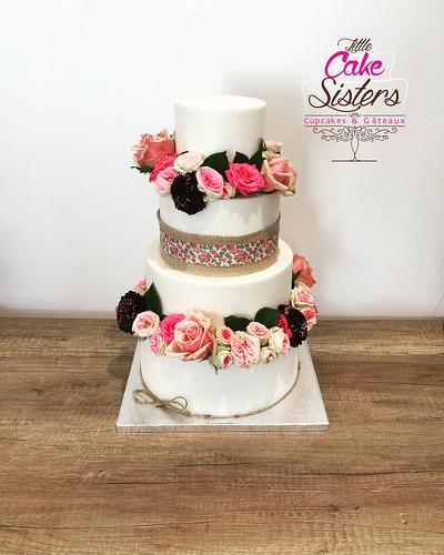 flower wedding cake - Cake by little cake sisters